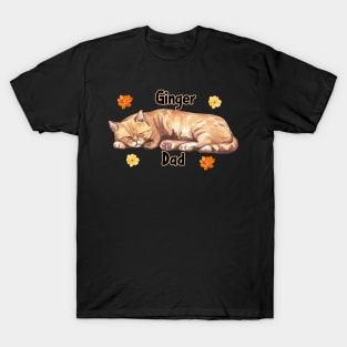 Orange Ginger Cat Dad T-Shirt